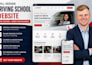 design driving school website driving lesson website online booking website